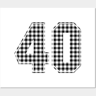 Plaid Number - 40 - Dark Posters and Art